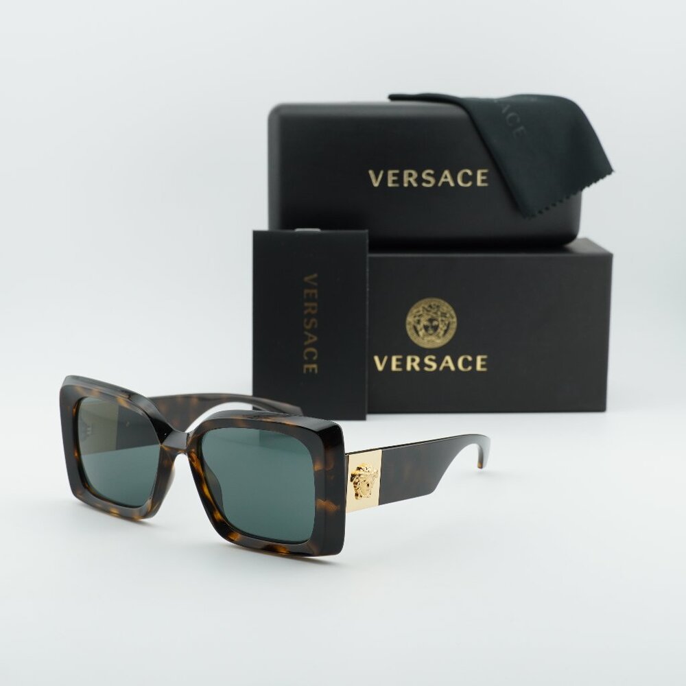 Versace VE4467U 108/87 Square Sunglasses - Havana/Grey